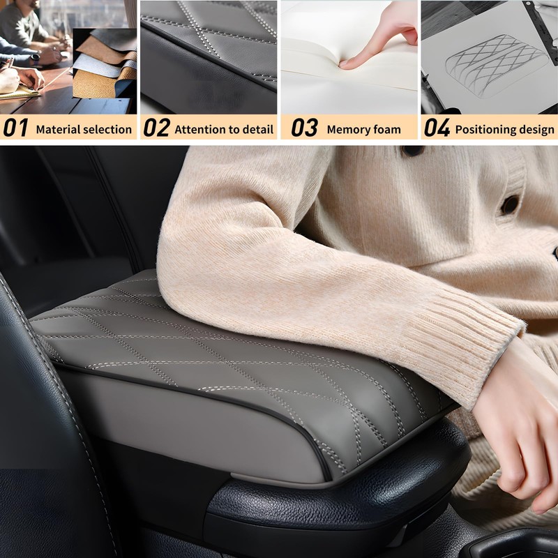 Center Console Pad, Comfortable Armrest Pillow & Cover for Cars