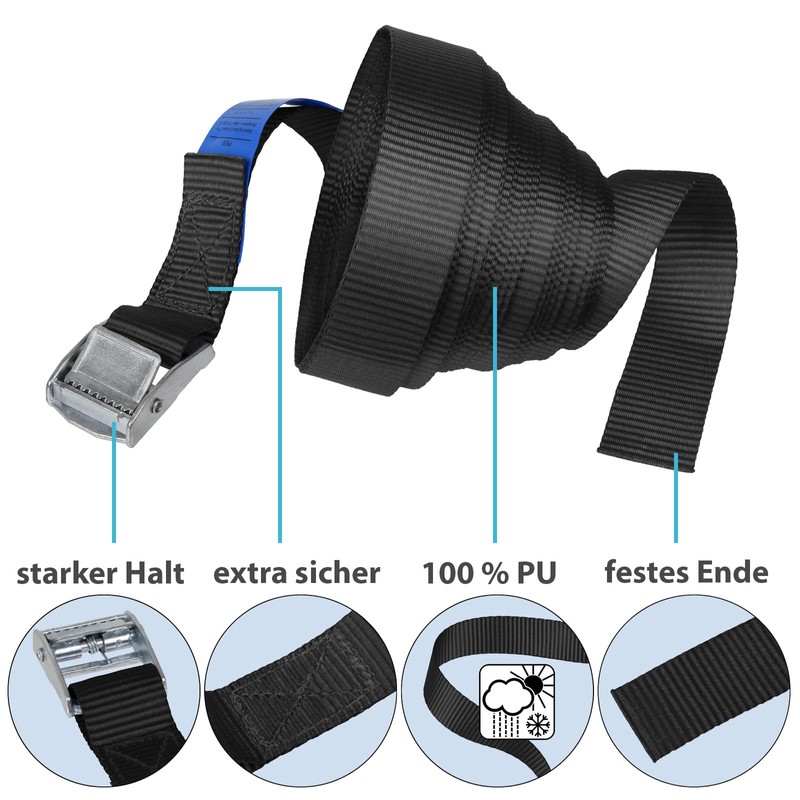 Lashing Strap Tension Strap Clamp Fastening Strap Maximum Load 250