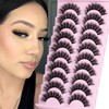 False Eyelashes Wispy Mink Lashes 18mm Strip Lashes Natural Look