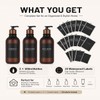 Matte Soap Dispensers with 22 Black Waterproof Labels and Walnut