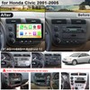 for Honda Civic 2001 2002 2003 2004 2005, Wireless Carplay&Android