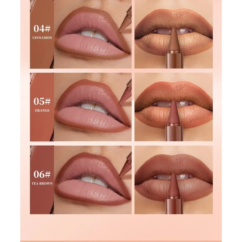 Set Labiales Mate En Barra Larga Duración Con Estuche 6pcs