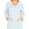 Ladies Super Soft Waffle Jersey Zip Front Dressing Gown, mint