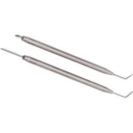 Fabater Herramientas Separadoras de Elevación de Pestañas de Acero Inoxidable, 2 Varillas de Separación de Pestañas de Doble Cabeza con Peine para Permanente de , Extensión y Maquillaje Diario (SILVER)