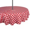 DII 100% poliéster., 60" Round-Zippered, Rojo Check, 1 uds. por