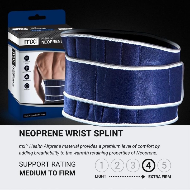MX Health Back Support - Premium Neoprene Universal (S/M/L) -