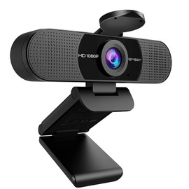 eMeet Cámara Web C960 1080P con 2 Micrófonos con Cancelación de Ruido, Corrección Automática de Luz, para Computadora Vista de 90°, USB Plug&Play para Transmisión en Vivo, Conferencia, Videollamada