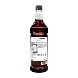 Monin - Blueberry Syrup, Mildly Sweet & Tart Blueberry Flavor, Great for Teas, Lemonades, Smoothies, & Cocktails, Gluten-Free, Non-GMO (1 Liter)