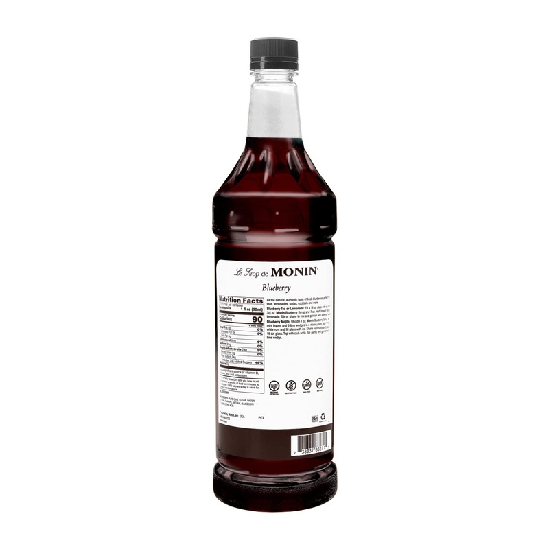 Monin - Blueberry Syrup, Mildly Sweet & Tart Blueberry Flavor,