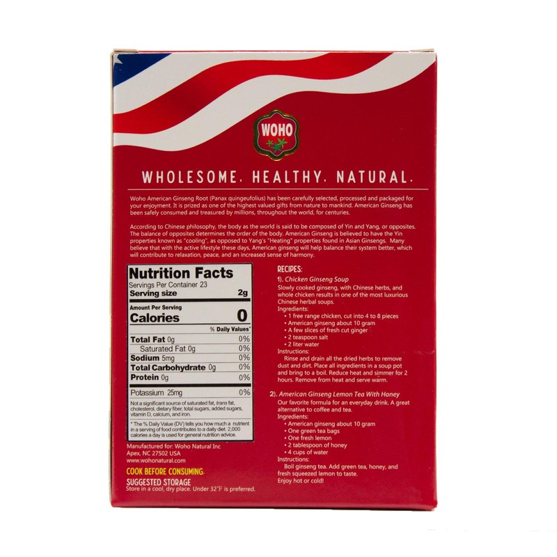 Woho #126.2 American Ginseng Slice Medium 2oz Box