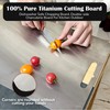VIRALCRAFT Titanium Cutting Board 14"x10" – 100% Pure Titanium, Scratch