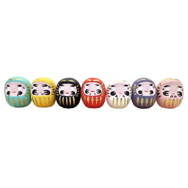 EDOYA Daruma Dolls (Set of 7) Japanese Good Luck Fortune