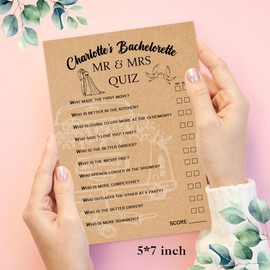 Bridal Shower Games, Charlotte's Bachelorette Bridal Shower Game, Set of 30 Cards, Bridal Games for Showers, Engagement Party Games, Rustic Wedding Shower Games, Wedding Games