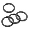 TIMULTI Titanium Key Ring, Keychain, Double Rings, Round Shape, Flat
