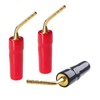Cleqee 24K Gold Plated 8 Pcs L-Shaped 2mm Banana Plugs
