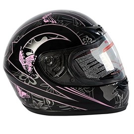 TCMT Size-M Adult Full Face Scooter Street Dirt Bike ATV Motocross Motorcycle Helmet with Open Face Sun Shield DOT