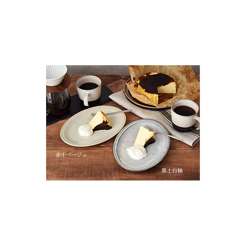 ic-022-01 Tableware East Dot Oval Plate, 9.4 inches (24 cm),