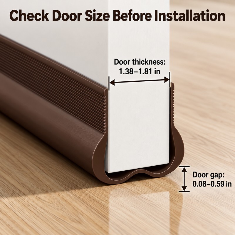 PVC Door Draft Stopper Seal – 36.61-Inch Wind, Dust &