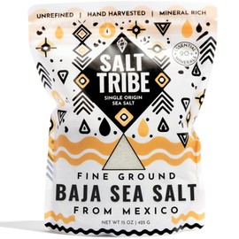 Salt Tribe™ | Baja Sea Salt | Fine Ground | Mineral Rich | 90+ Trace Minerals | Hydration Support | Sal Organica | Low Sodium | Organic & Unrefined | 15 oz | Single Origin Mexico | 425+ Servings