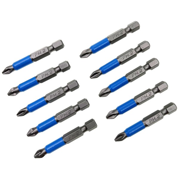 XMHF 10Pcs Anti Slip Phillips Cross Slot PH2 Short Screwdriver