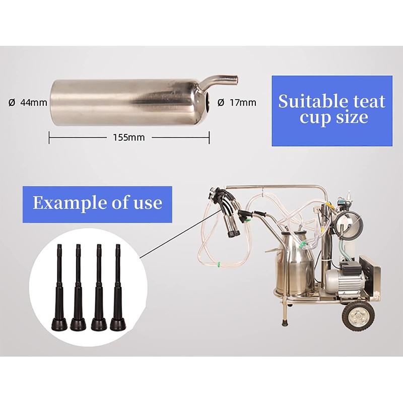 4 Pcs Milking Machine Liners,Black Milk Liner Soft Rubber Teat