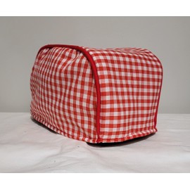 Simple Home Inspirations Red Check Toaster Cover (2 Slice Med (8h x 12w x 7.5d))