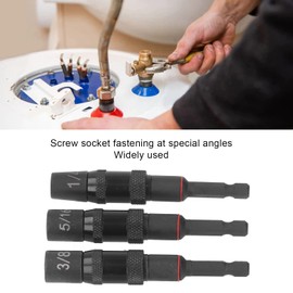 ViaGasaFamido Impact Socket Adapter Set 1/4" Magnetic Impact Socket Bit Holder 3/8" 5/16" Drive Chrome Vanadium Steel