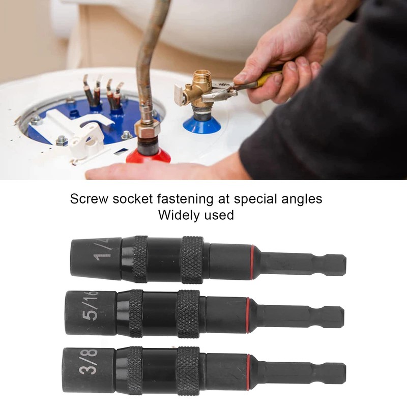 ViaGasaFamido Impact Socket Adapter Set 1/4" Magnetic Impact Socket Bit