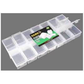 BIN BUDDY 14 Compartment Plastic Storage Box | 11" (28 cm) x 1" (2.5 cm) x 5" (12.7 cm) | Raised Braille Dots 1-7 | Individual Lids | Ideal for Daily Medication & More