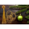 kockuu 200pcs Gold Christmas Ornaments Hanger String Precut Hanging Ropes