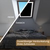 MUHOO Blackout Roller Blind, No Drilling, Skylight Roller Blinds 100%