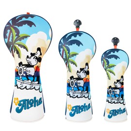 LZFAN 3PCS Golf Club Head Cover Golf Head Cover Driver Headcover Fairway Wood Headcover Hybrid Club Head Cover AIOHA