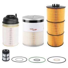 DD15 Fuel Filter Water Separator and Oil Filter kit Compatible With 2013-2019 Freightliner Cascadia/Western Star Detroit DD13 DD16 Engines Replaces# FS19915 PF9908 P551005