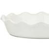 10 Strawberry Street Delano Ruffled Pie Dish, White