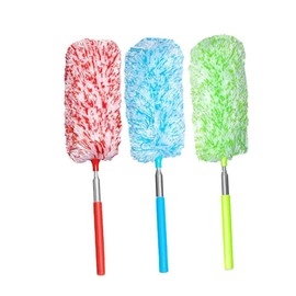 Zerodeko 3pcs Stretchable Fiber Duster Microfiber Cleaning Tools for Home Office Kitchen and Car for Hard Reach Areas and High Ceilings Random Colors