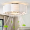 Phrylix 20" Boho Bladeless Ceiling Fans with Lights, Low Profile