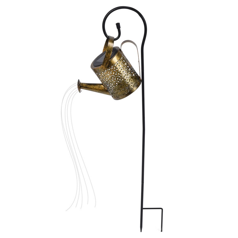 Solar Watering Can Lights Automatic Unique Rust Proof Convenient Retro