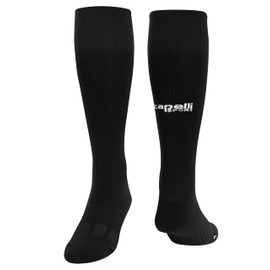 Capelli Sport Knee High Socks, Athletic Team Sports Apparel for Soccer, Football, Baseball, and Softball, Black, Size Medium