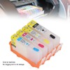 4 Pcs Ink Cartridge Black Blue Magenta Yellow Permanent Chip
