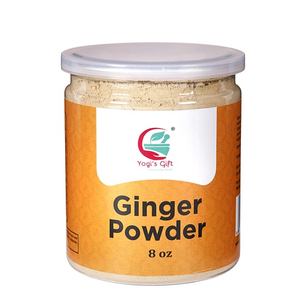 Ginger Powder 8oz | As Spicy as Fresh Ginger | Flavourful Powdered Ginger | 100% Pure and Natural Ground Ginger | Great for Baking and Tea | By Yogi’s Gift®