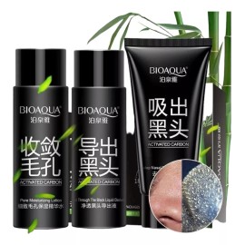 Bioaqua Set Mascarilla Negra Elimina Puntos Negros Anti Acné Bioaqua