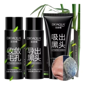 Bioaqua Set Mascarilla Negra Elimina Puntos Negros Anti Acné Bioaqua