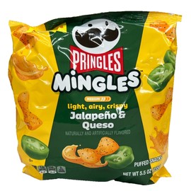 Pringles Mingles Light Airy Crispy Jalapeno Queso Puffed Snack 5.5 oz