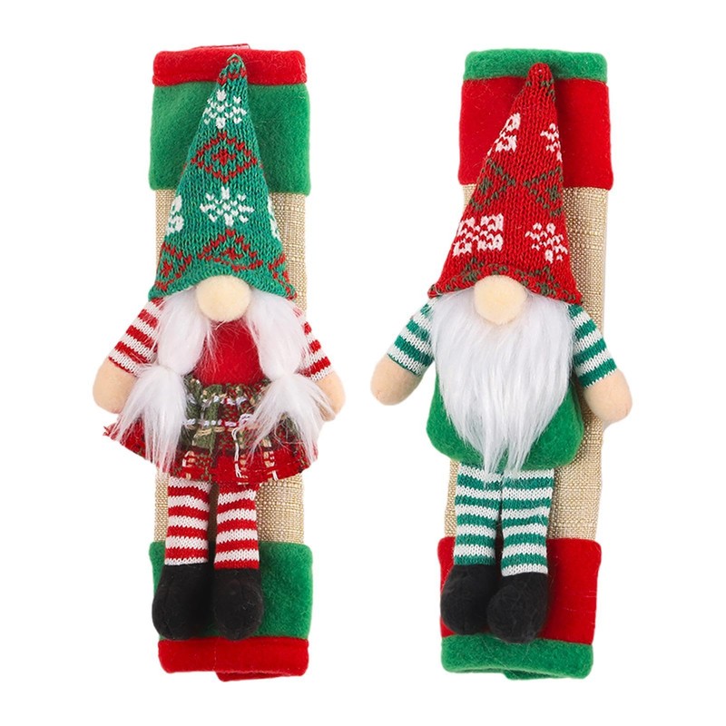 Gnome Refrigerator Door Handle Covers,2X Winter Oven Fridge Door Handles
