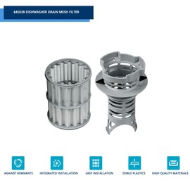 645038 Dishwasher Filter for Bosch, 00645038 Dishwasher Filter Replacement for Bosch Kenmore Thermador Dishwasher Parts, Replaces 00651097 1560725 AH3479708 AP4339631 PS3479708 PS8730270 EA3479708