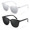 SIPHEW 2PCS Polarised Sunglasses Womens Classic Trendy Ladies Sunglasses with