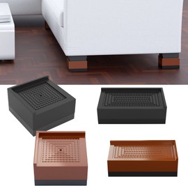 KMQRDZi Pack of 4 Furniture Risers, Furniture Booster Feet, Sofa Coffee Table Bed Foot Raiser, Furniture Raiser Increases the Height of Furniture by 40 mm, for Sofa Coffee Table Cabinet Bed Desk