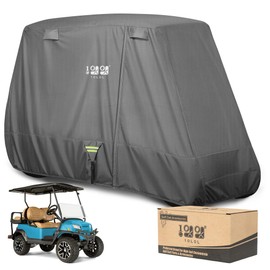 10L0L 2/4/4+2 Passenger Golf Cart Cover Upgrade Extended Roof, 600D Waterproof Snowproof Windproof Sunproof Durable Full Golf Cart Covers for Yamaha,EZGO,Club Car and Other
