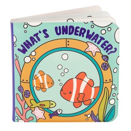 Infantino Color Reveal Bath Book, Baby & Toddler Water Reveal Book for Bath Time Fun, Ocean Theme, Mess-Free, Soft EVA Plastic, Reusable Color-Changing Pages