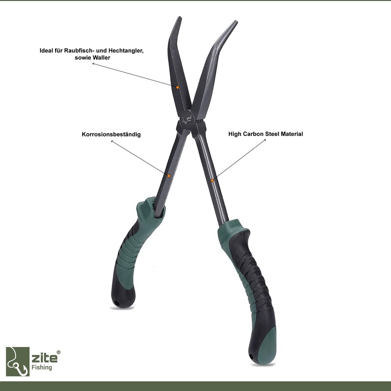 Zite Fishing Hook Remover Pliers XXL Curved Longnose Release Pliers